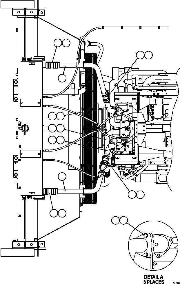 Komatsu parts book diagram for AFE59-FL 930E-4 S/N A31693, A31701, A31710, A31714, A31738 & A31740  TECK - GREENHILLS / FORDING RIVER / QUINTETTE: RADIATOR PIPING    2/4