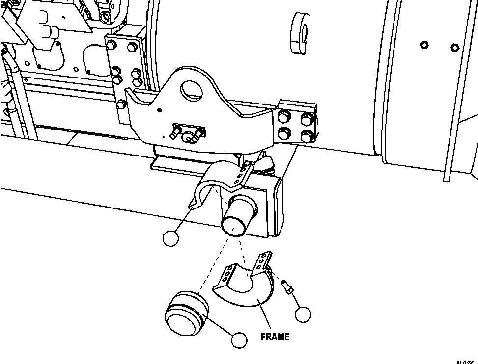 Komatsu parts book diagram for AFE59-FL 930E-4 S/N A31693, A31701, A31710, A31714, A31738 & A31740  TECK - GREENHILLS / FORDING RIVER / QUINTETTE: SUB-FRAME CRADLE INSTALLATION