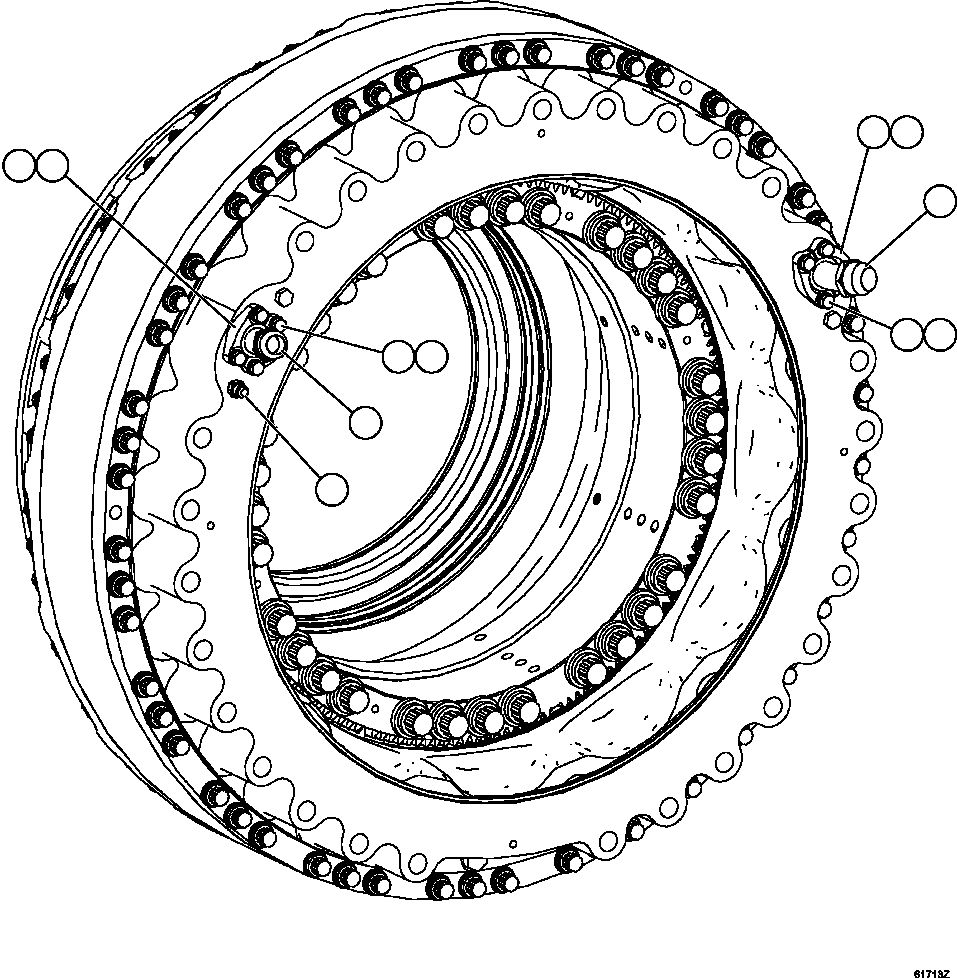 Komatsu parts book diagram for AFE59-FL 930E-4 S/N A31693, A31701, A31710, A31714, A31738 & A31740  TECK - GREENHILLS / FORDING RIVER / QUINTETTE: REAR BRAKE PORTS