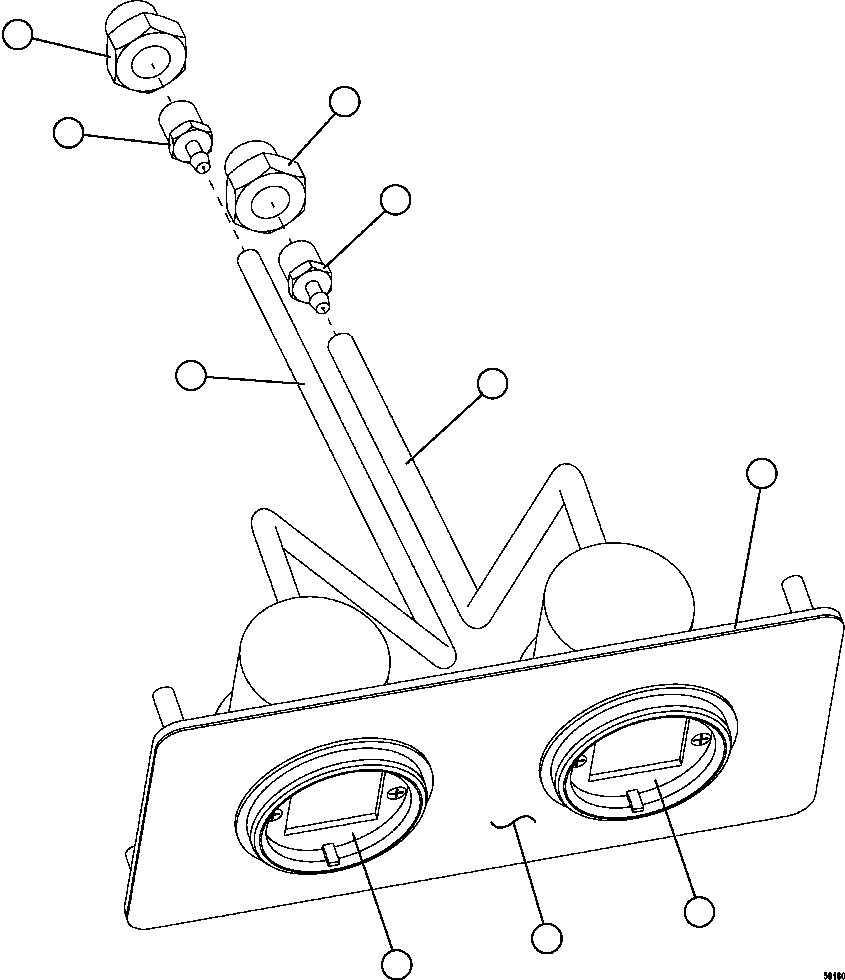 Komatsu parts book diagram for AFE59-FL 930E-4 S/N A31693, A31701, A31710, A31714, A31738 & A31740  TECK - GREENHILLS / FORDING RIVER / QUINTETTE: AIR CLEANER RESTRICTION GAUGE MODULE