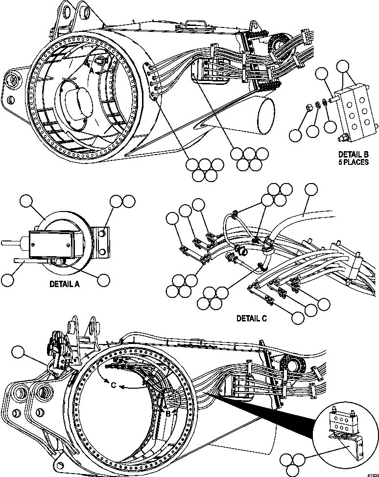 Komatsu parts book diagram for AFE59-FL 930E-4 S/N A31693, A31701, A31710, A31714, A31738 & A31740  TECK - GREENHILLS / FORDING RIVER / QUINTETTE: REAR AXLE WIRING