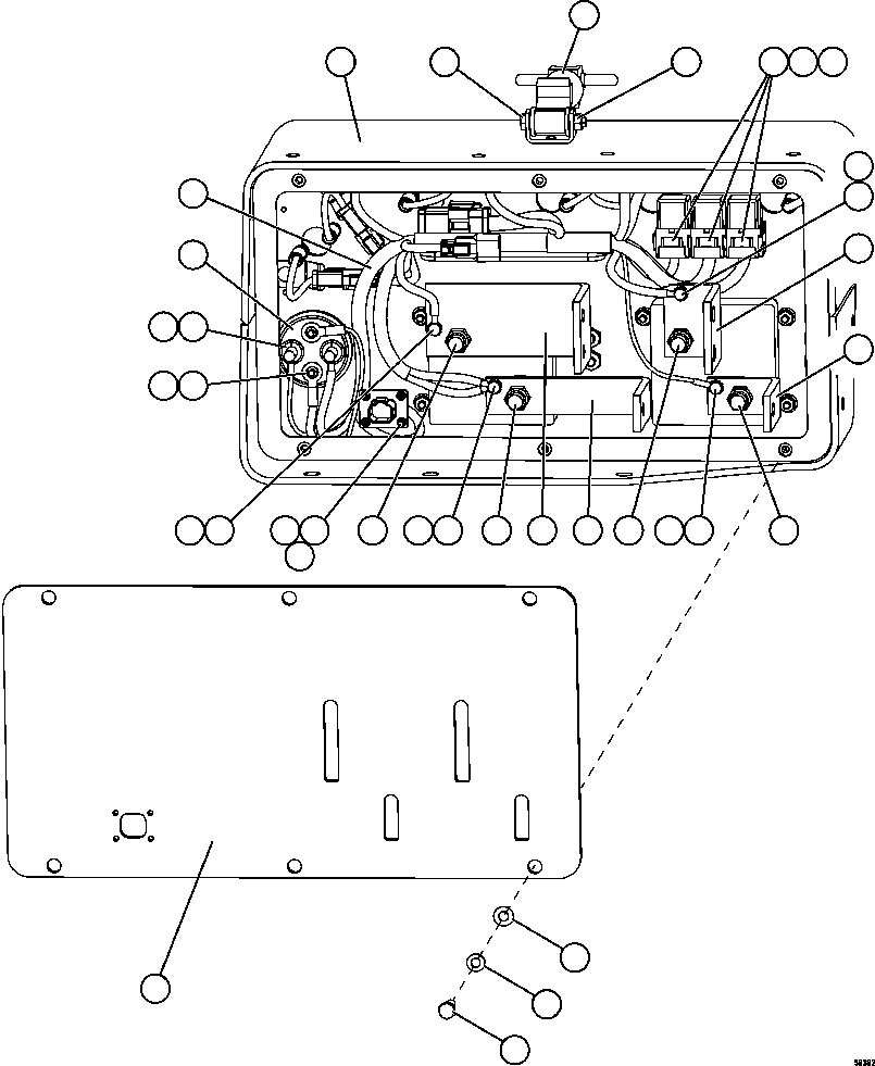 Komatsu parts book diagram for AFE59-FL 930E-4 S/N A31693, A31701, A31710, A31714, A31738 & A31740  TECK - GREENHILLS / FORDING RIVER / QUINTETTE: ISOLATION BOX    2/3    58F-06-40110
