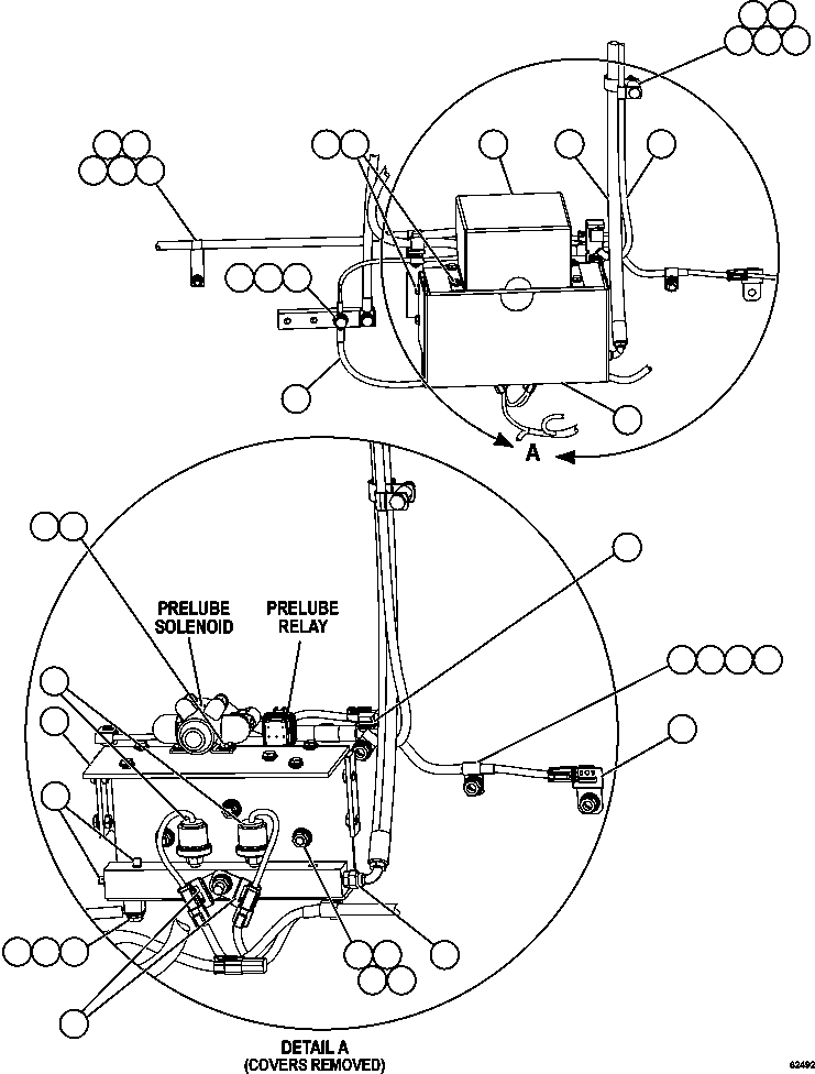 Komatsu parts book diagram for AFE59-FL 930E-4 S/N A31693, A31701, A31710, A31714, A31738 & A31740  TECK - GREENHILLS / FORDING RIVER / QUINTETTE: ENGINE WIRING - OIL PRESSURE MANIFOLD