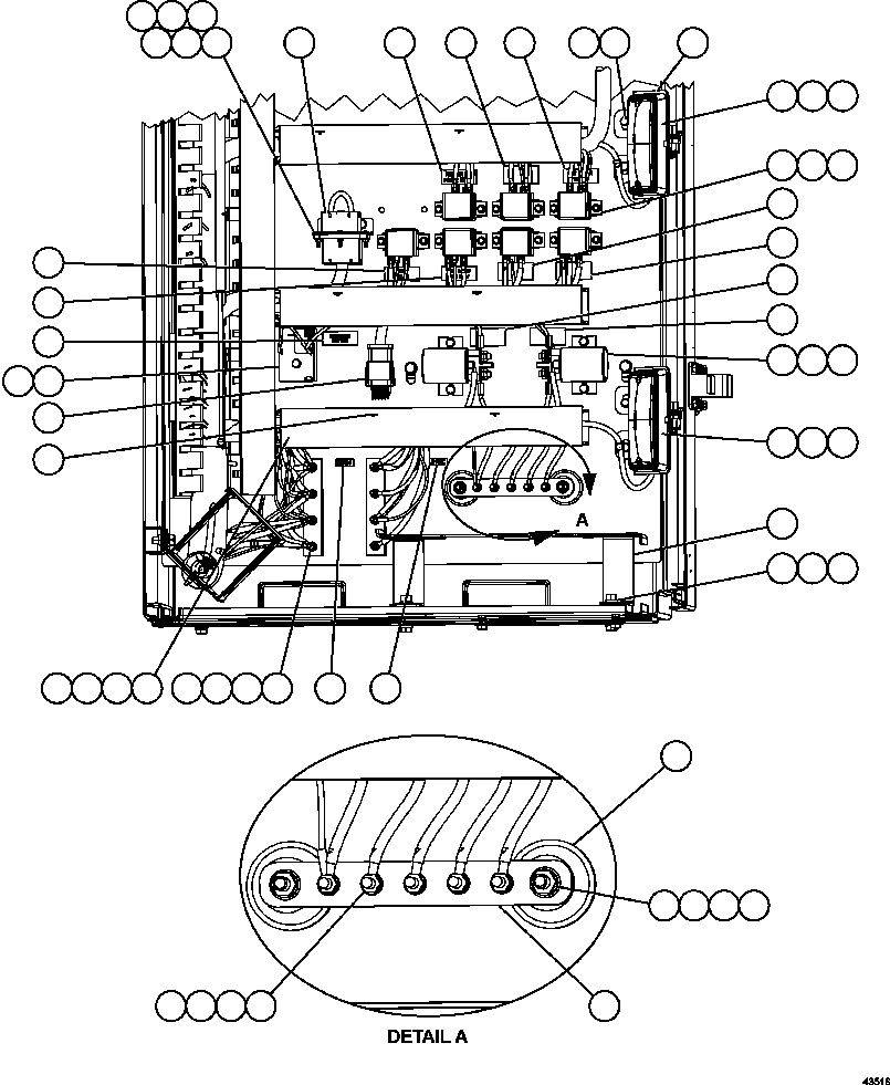 Komatsu parts book diagram for AFE59-FL 930E-4 S/N A31693, A31701, A31710, A31714, A31738 & A31740  TECK - GREENHILLS / FORDING RIVER / QUINTETTE: AUXILIARY CONTROL CABINET COMPONENTS - RH WALL 2/2