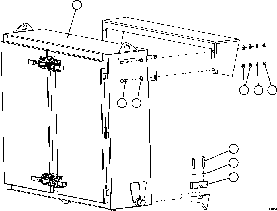 Komatsu parts book diagram for AFE59-FL 930E-4 S/N A31693, A31701, A31710, A31714, A31738 & A31740  TECK - GREENHILLS / FORDING RIVER / QUINTETTE: HYDRAULIC BRAKE CABINET MOUNTING