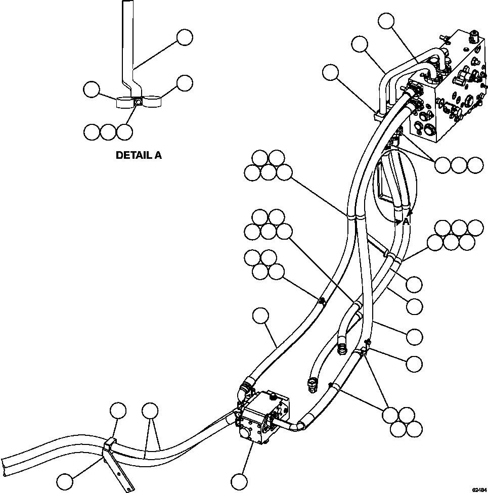 Komatsu parts book diagram for AFE59-FL 930E-4 S/N A31693, A31701, A31710, A31714, A31738 & A31740  TECK - GREENHILLS / FORDING RIVER / QUINTETTE: STEERING SYSTEM PIPING   1/2