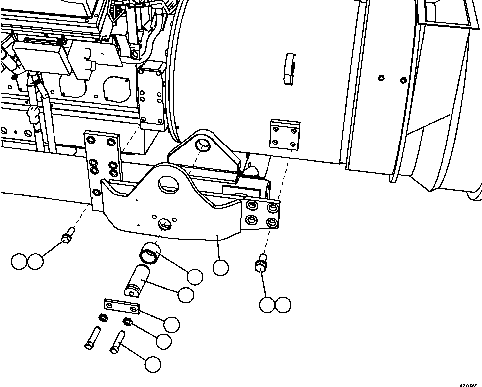 Dump Trucks Komatsu / AFE59-FV 930E-4 S/N A31832 - A31834, A31838 - A31839 & A31847 - A31848  LOS BRONCES(AFE59-FV) / ENGINE CRADLE INSTALLATION(098 : 42702)