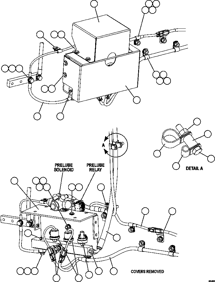Komatsu parts book diagram for AFE59-FV 930E-4 S/N A31832 - A31834, A31838 - A31839 & A31847 - A31848  LOS BRONCES: ENGINE OIL PRESSURE MANIFOLD