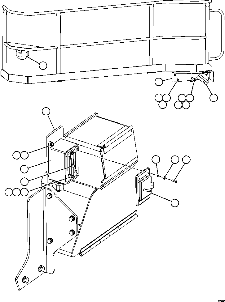 Komatsu parts book diagram for AFE59-FV 930E-4 S/N A31832 - A31834, A31838 - A31839 & A31847 - A31848  LOS BRONCES: LADDER LIGHT SWITCH