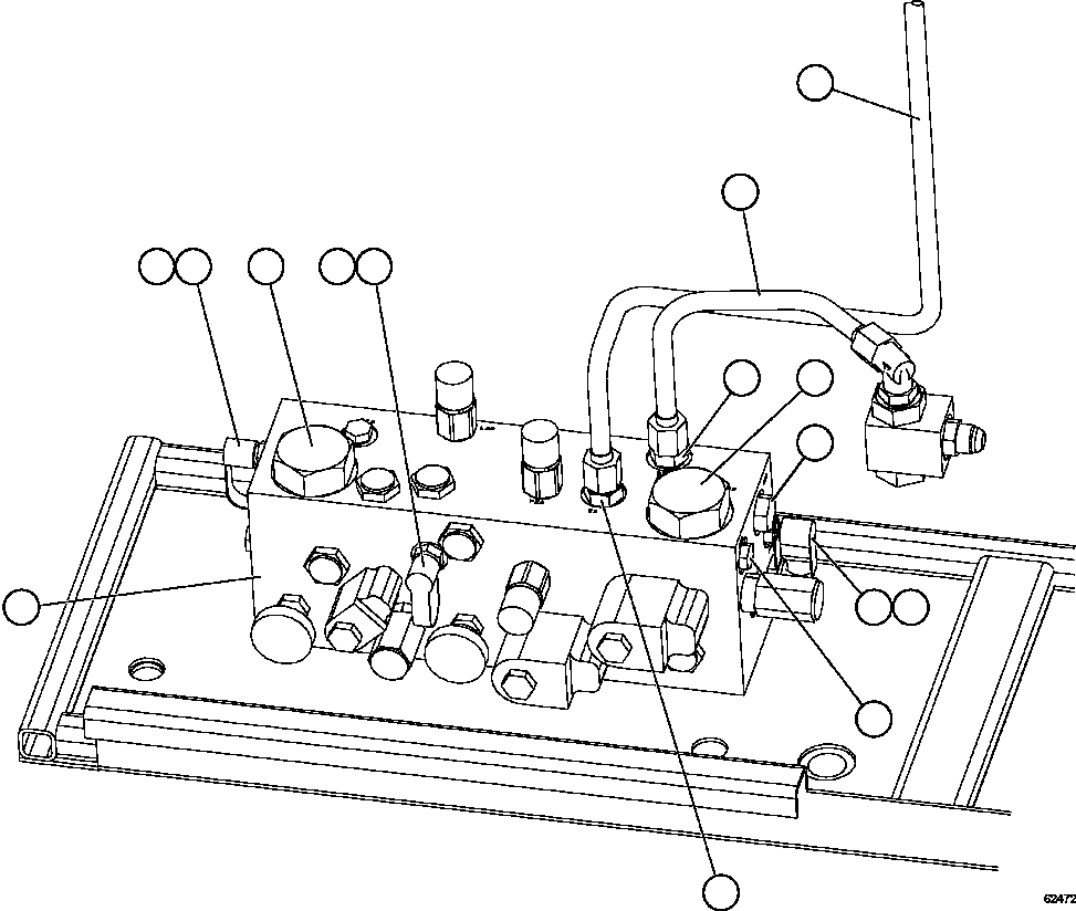 Komatsu parts book diagram for AFE59-FV 930E-4 S/N A31832 - A31834, A31838 - A31839 & A31847 - A31848  LOS BRONCES: BRAKE MANIFOLD PIPING