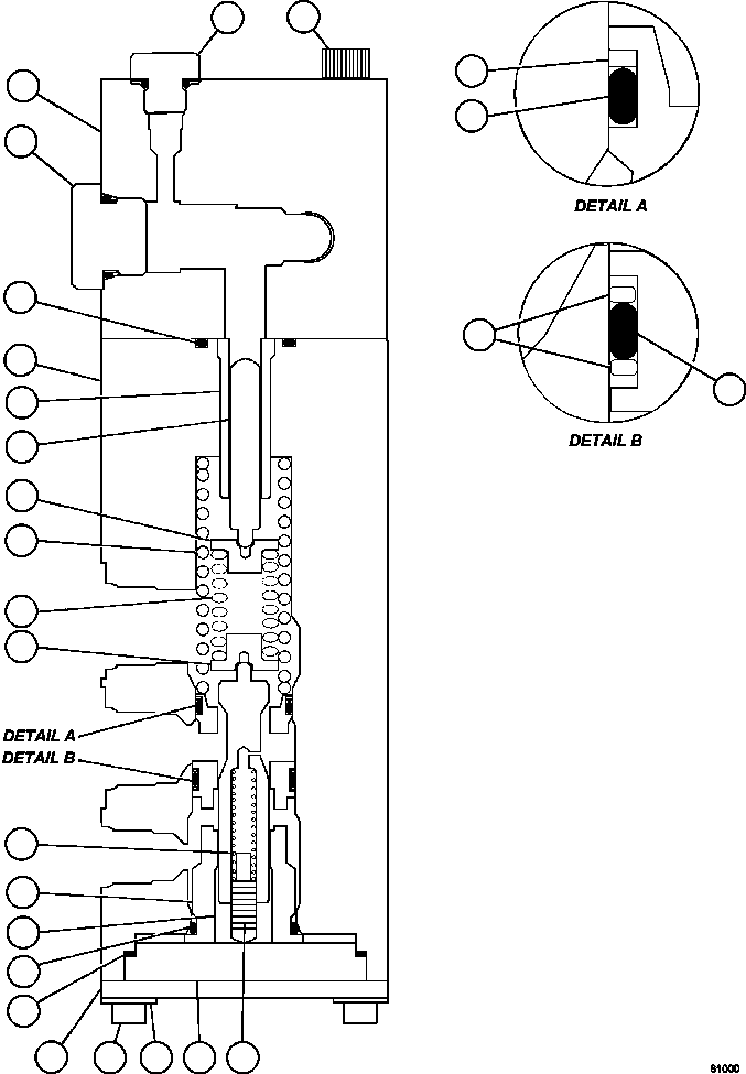 Komatsu parts book diagram for AFE59-FV 930E-4 S/N A31832 - A31834, A31838 - A31839 & A31847 - A31848  LOS BRONCES: DUAL RELAY VALVE                     PC1531