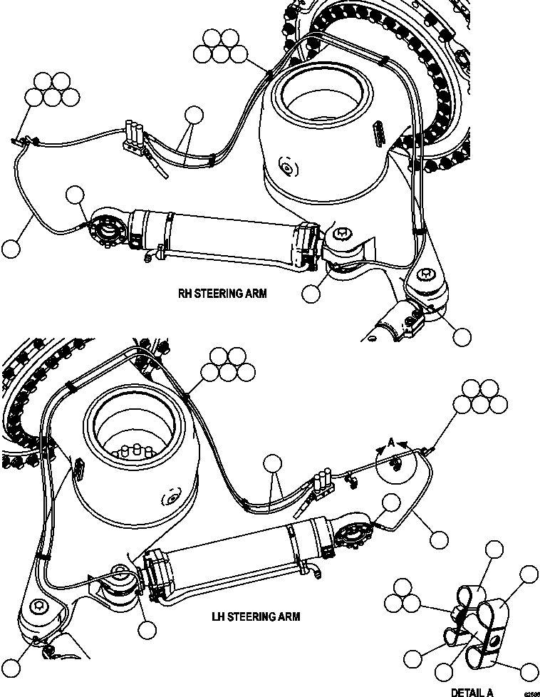 Komatsu parts book diagram for AFE59-FV 930E-4 S/N A31832 - A31834, A31838 - A31839 & A31847 - A31848  LOS BRONCES: AUTOMATIC LUBRICATION SYSTEM    2/4