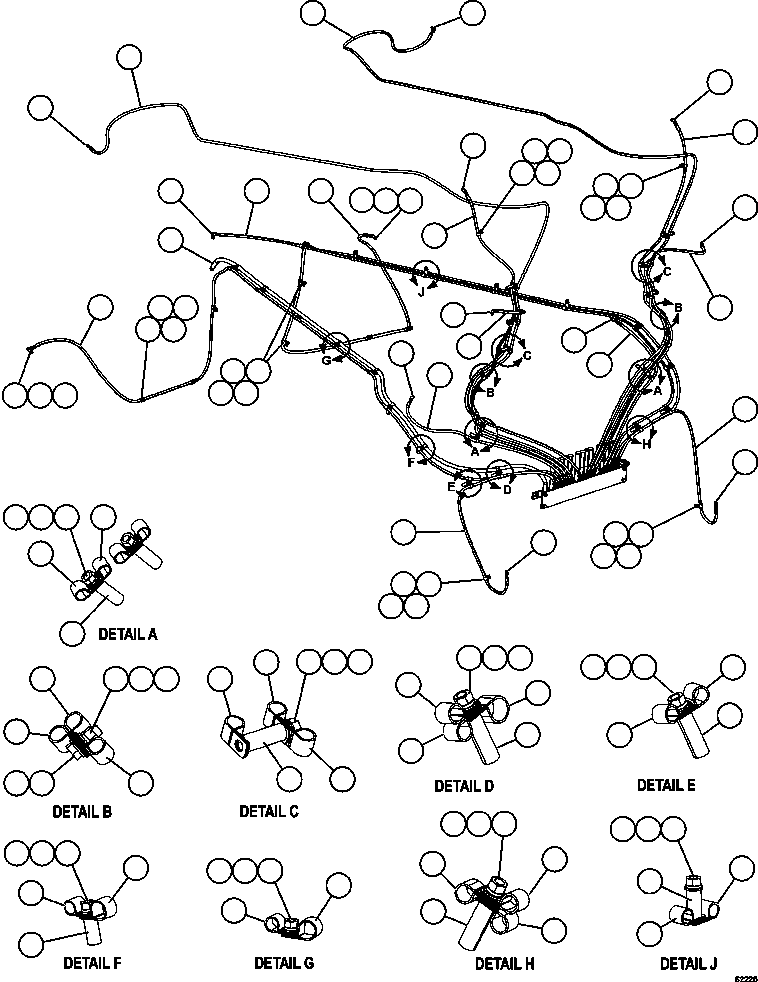 Komatsu parts book diagram for AFE59-FV 930E-4 S/N A31832 - A31834, A31838 - A31839 & A31847 - A31848  LOS BRONCES: AUTOMATIC LUBRICATION SYSTEM - REAR AXLE    2/2