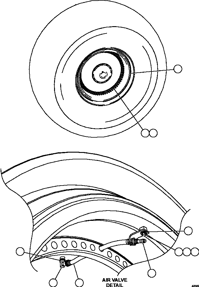 Komatsu parts book diagram for AFE59-FW 930E-4 S/N A31849 & A31860  CERREJON: FRONT WHEEL & MOUNTING