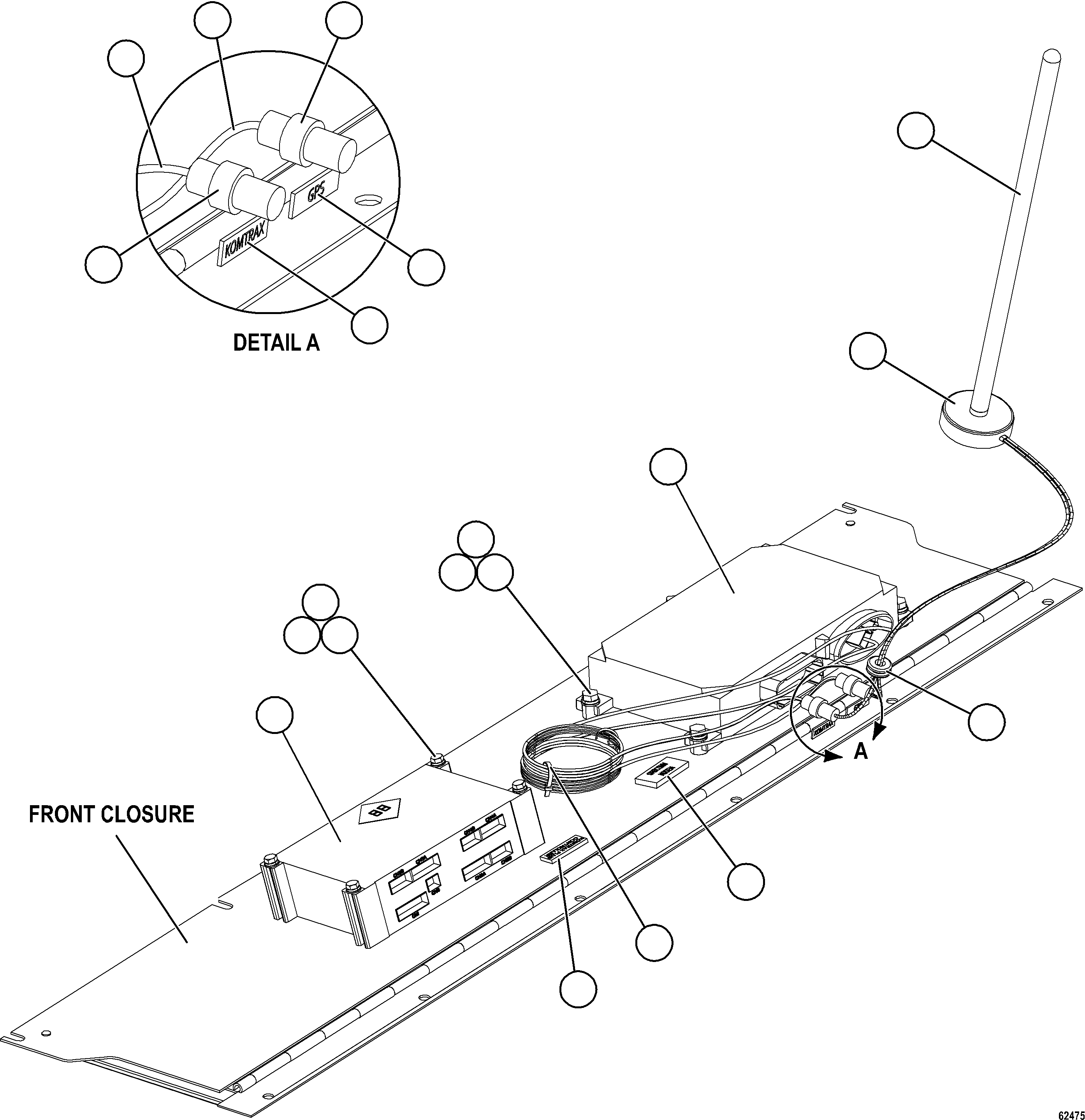 Komatsu parts book diagram for AFE59-FW 930E-4 S/N A31849 & A31860  CERREJON: ORBCOMM / KOMTRAX PLUS INSTALLATION