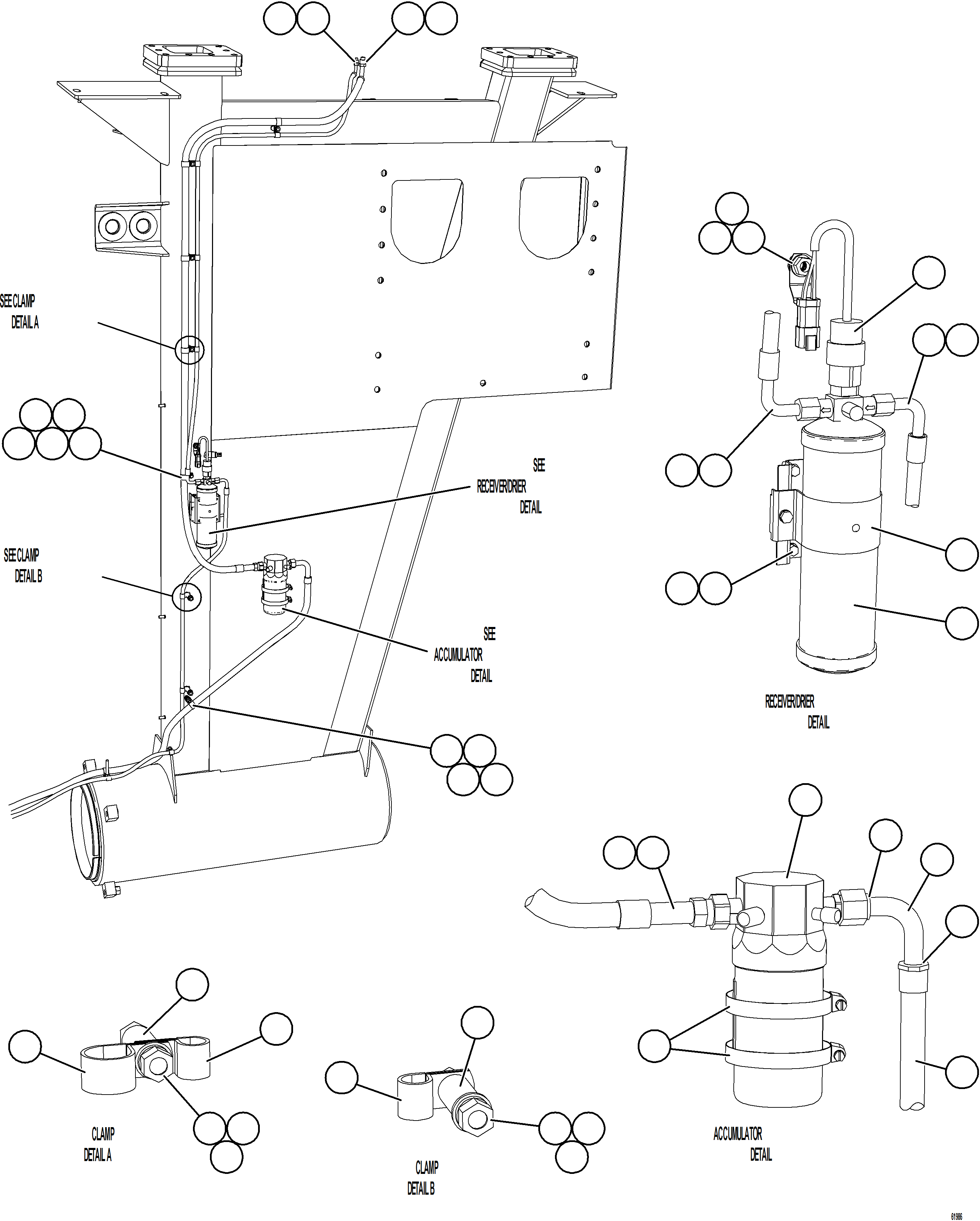 Komatsu parts book diagram for AFE59-FW 930E-4 S/N A31849 & A31860  CERREJON: AIR CONDITIONING PIPING
