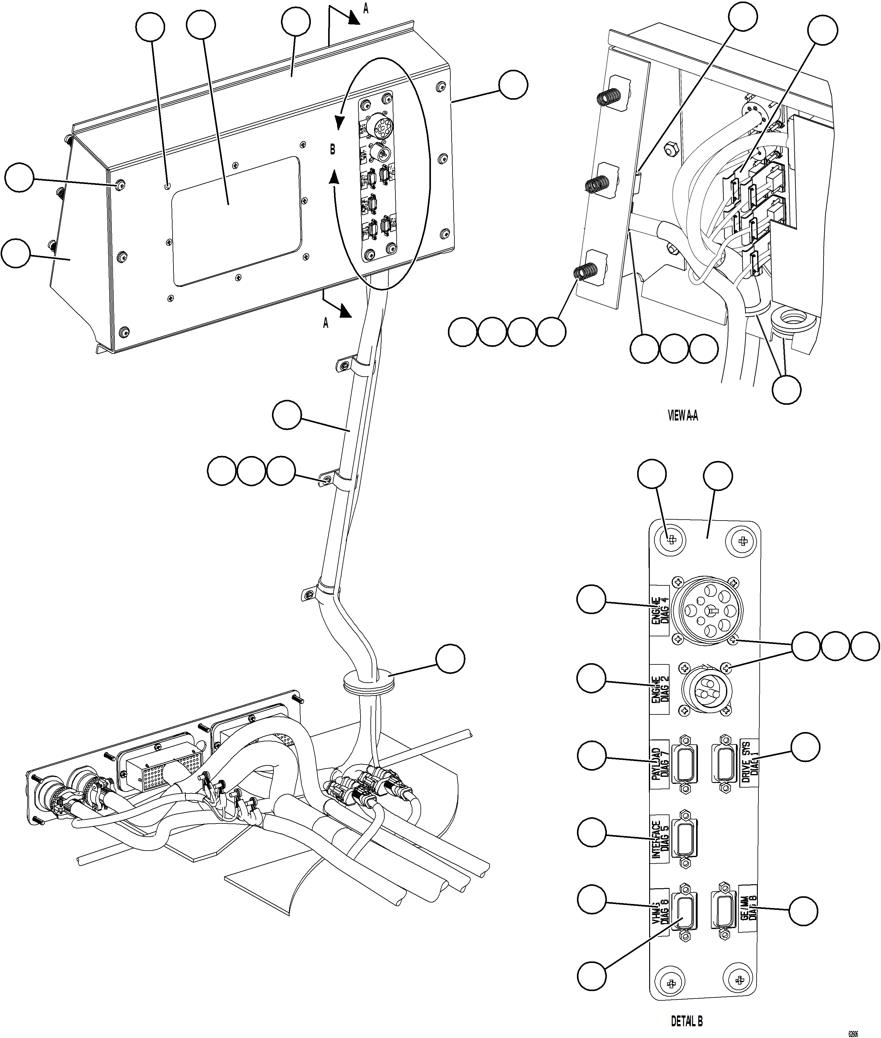 Komatsu parts book diagram for AFE59-FW 930E-4 S/N A31849 & A31860  CERREJON: DID PANEL INSTALLATION