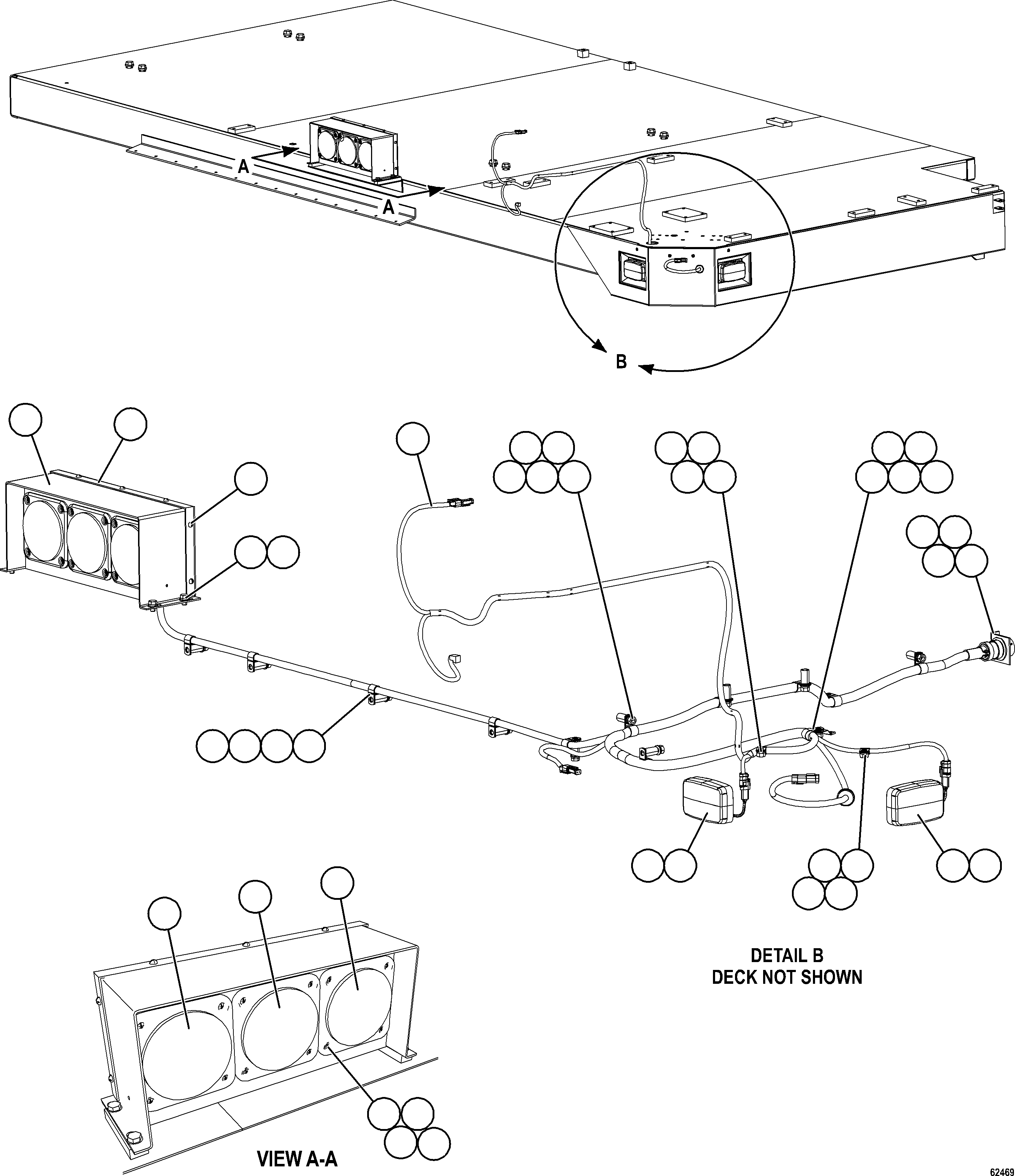 Komatsu parts book diagram for AFE59-FW 930E-4 S/N A31849 & A31860  CERREJON: RH DECK WIRING & LIGHTS