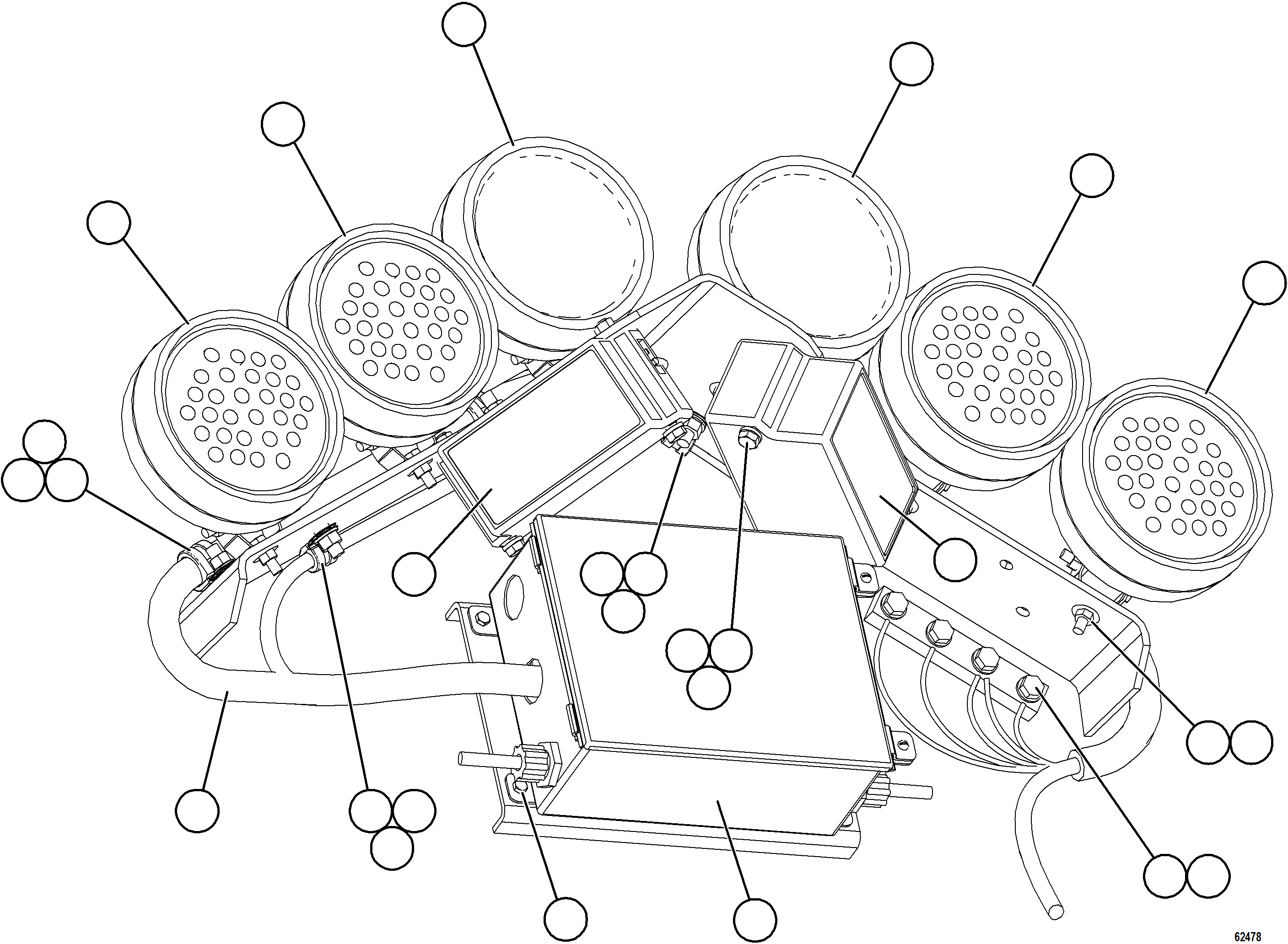 Komatsu parts book diagram for AFE59-FW 930E-4 S/N A31849 & A31860  CERREJON: REAR LIGHTS & BACKUP ALARM