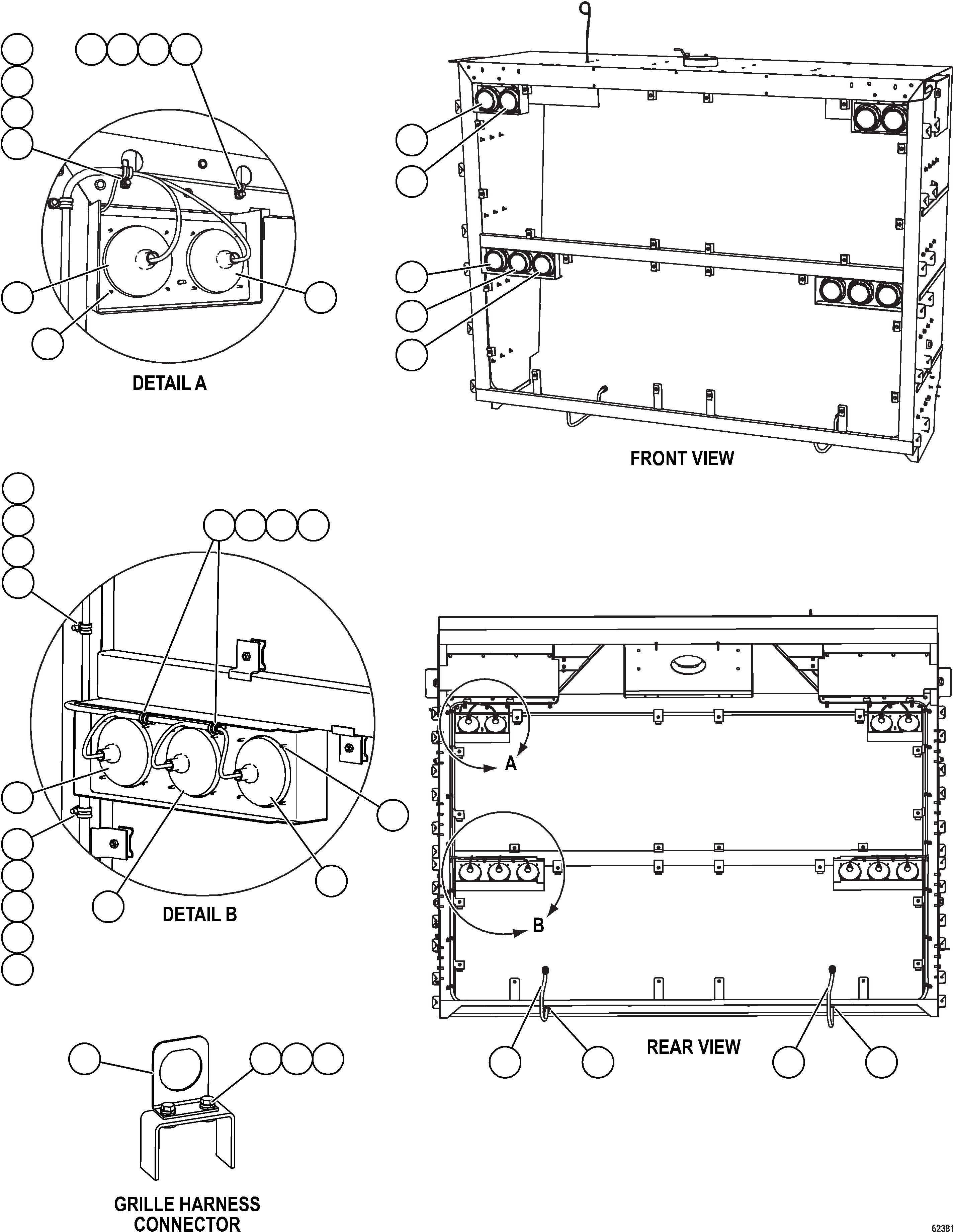 Komatsu parts book diagram for AFE59-FW 930E-4 S/N A31849 & A31860  CERREJON: HEADLIGHT / FOG LIGHT