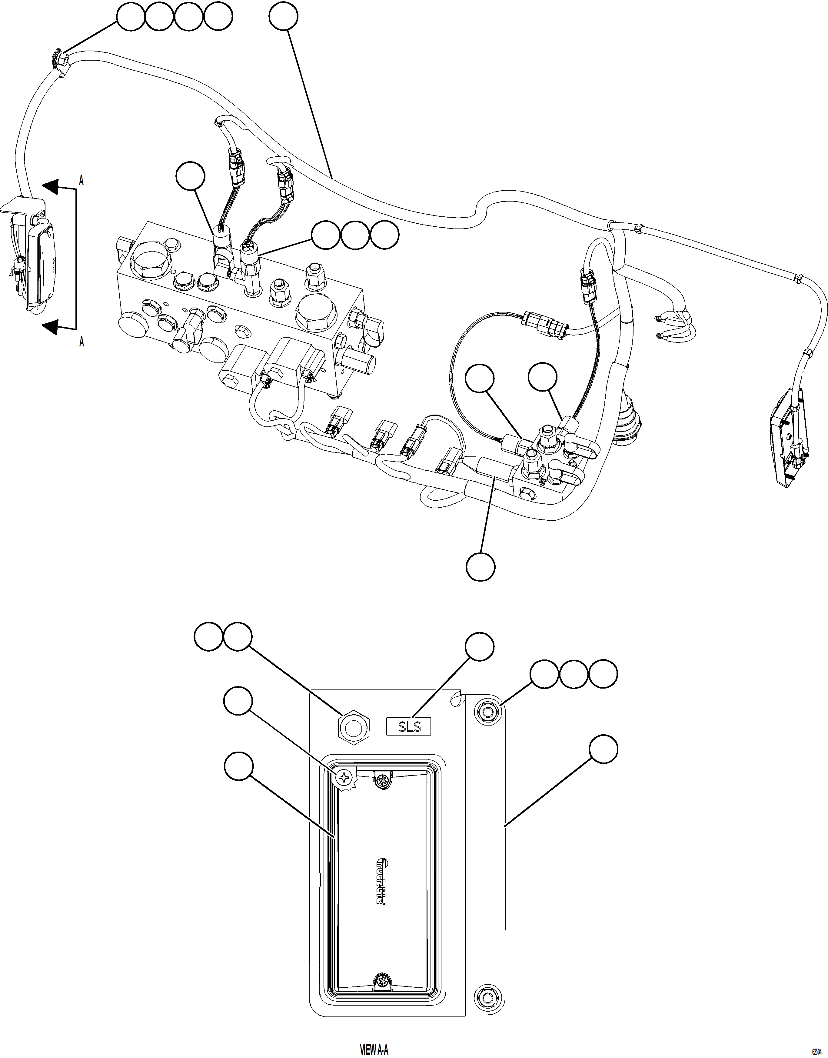Komatsu parts book diagram for AFE59-FW 930E-4 S/N A31849 & A31860  CERREJON: HYDRAULIC BRAKE CABINET INTERNAL WIRING