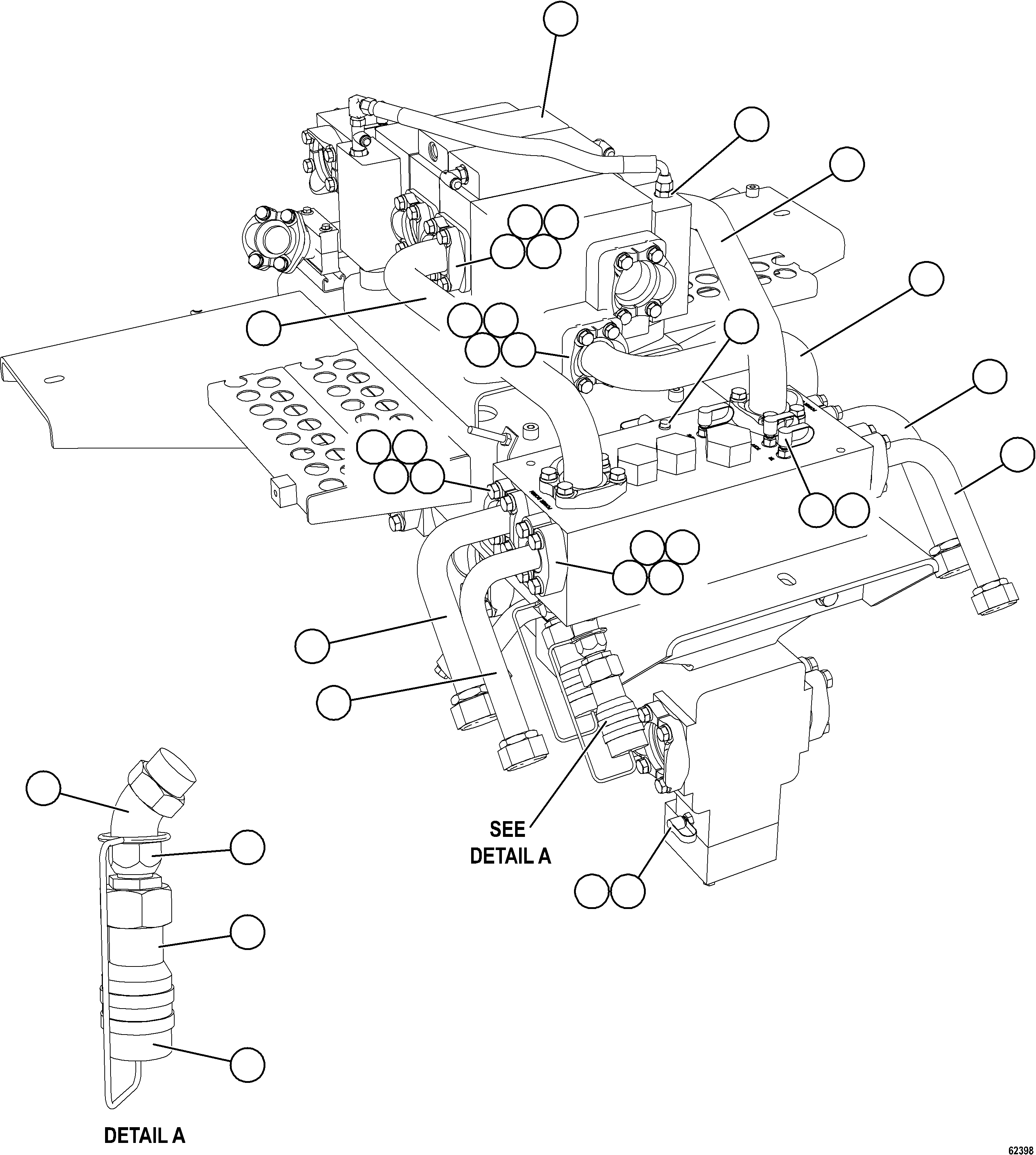 Komatsu parts book diagram for AFE59-FW 930E-4 S/N A31849 & A31860  CERREJON: PUMP MODULE    1/3