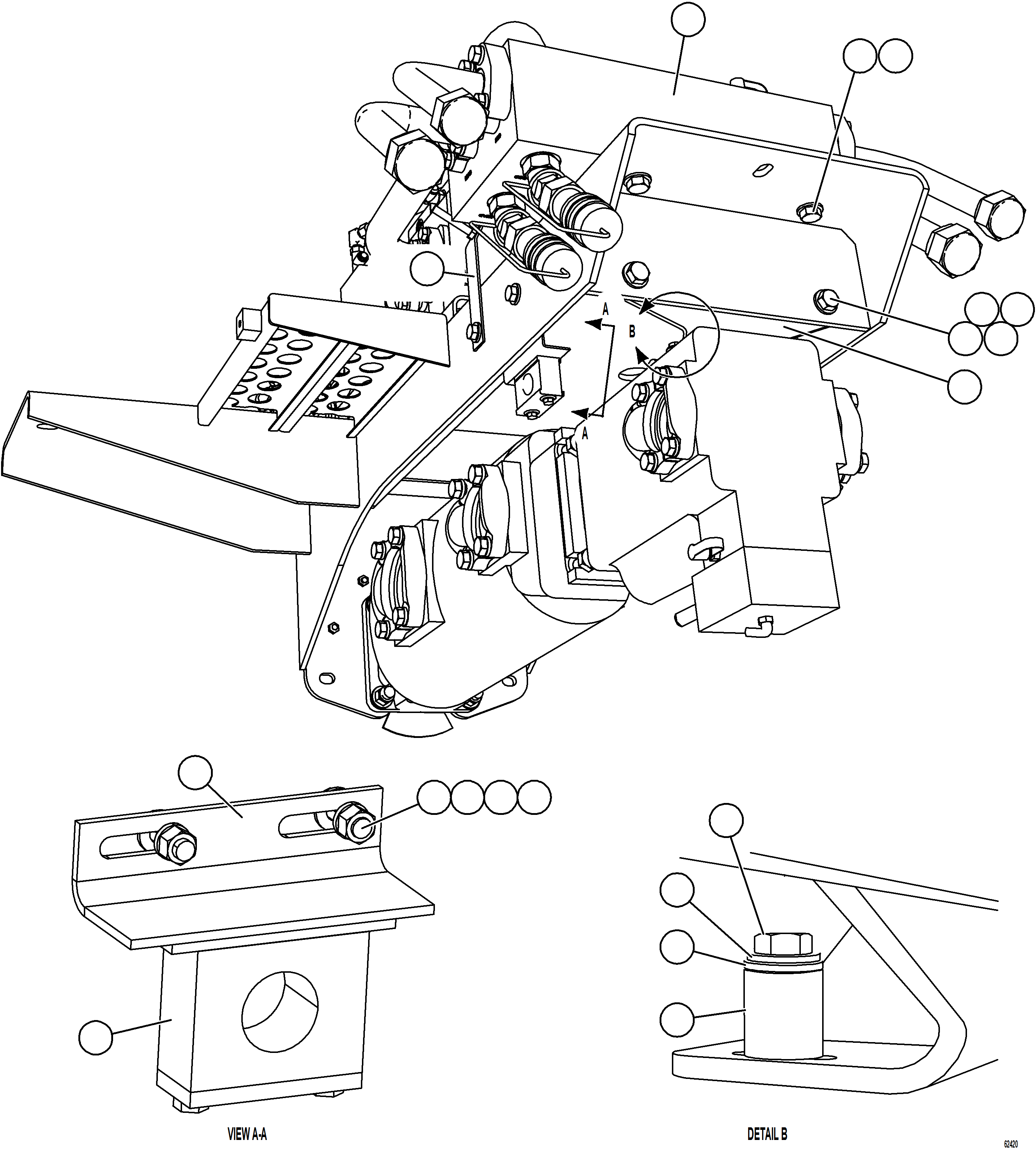 Komatsu parts book diagram for AFE59-FW 930E-4 S/N A31849 & A31860  CERREJON: PUMP MODULE    3/3