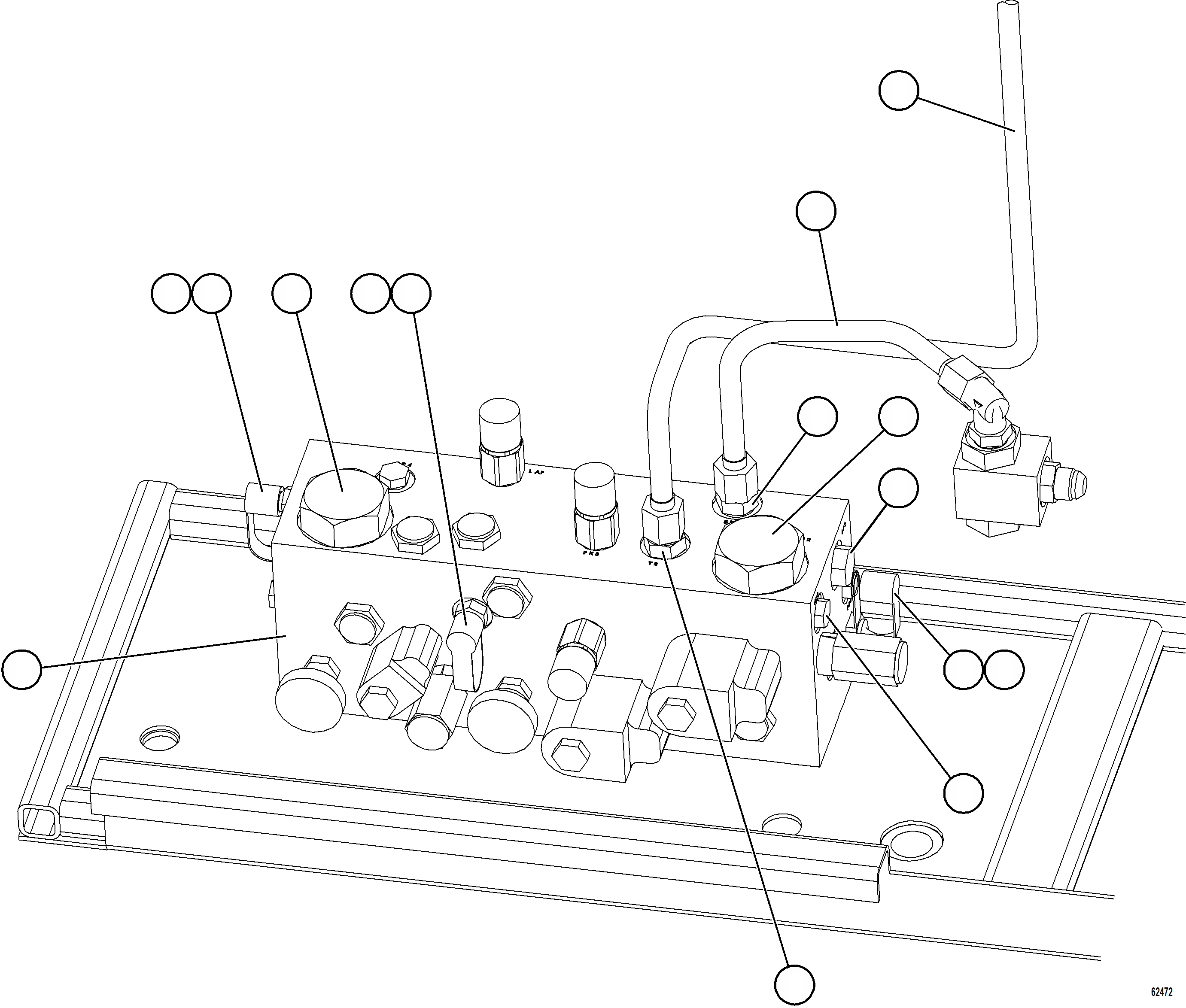 Komatsu parts book diagram for AFE59-FW 930E-4 S/N A31849 & A31860  CERREJON: BRAKE MANIFOLD PIPING