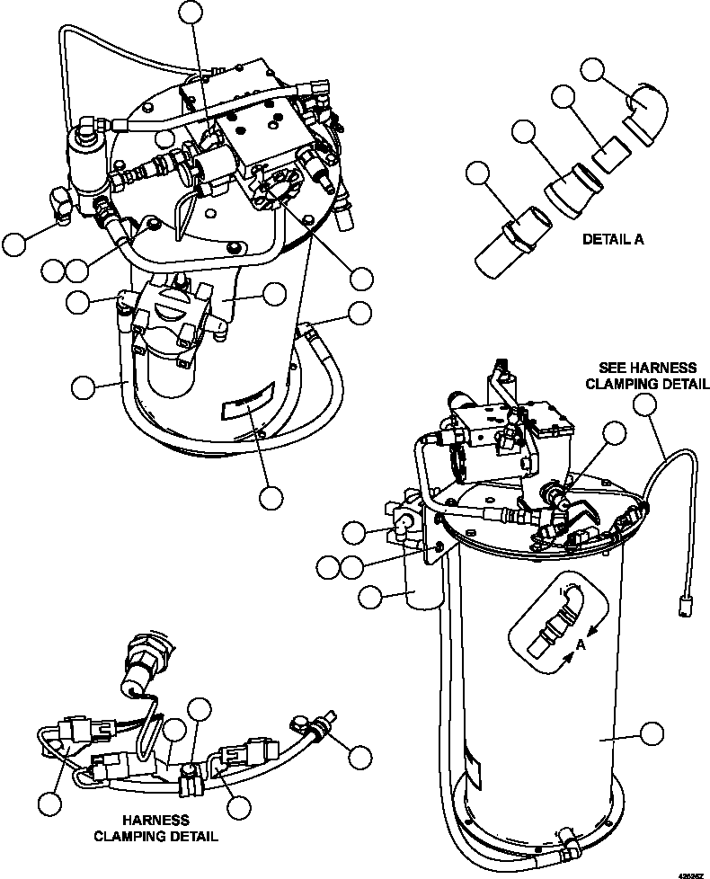 Komatsu parts book diagram for AFE59-FW 930E-4 S/N A31849 & A31860  CERREJON: AUTOMATIC LUBRICATION PUMP SUBASSEMBLY