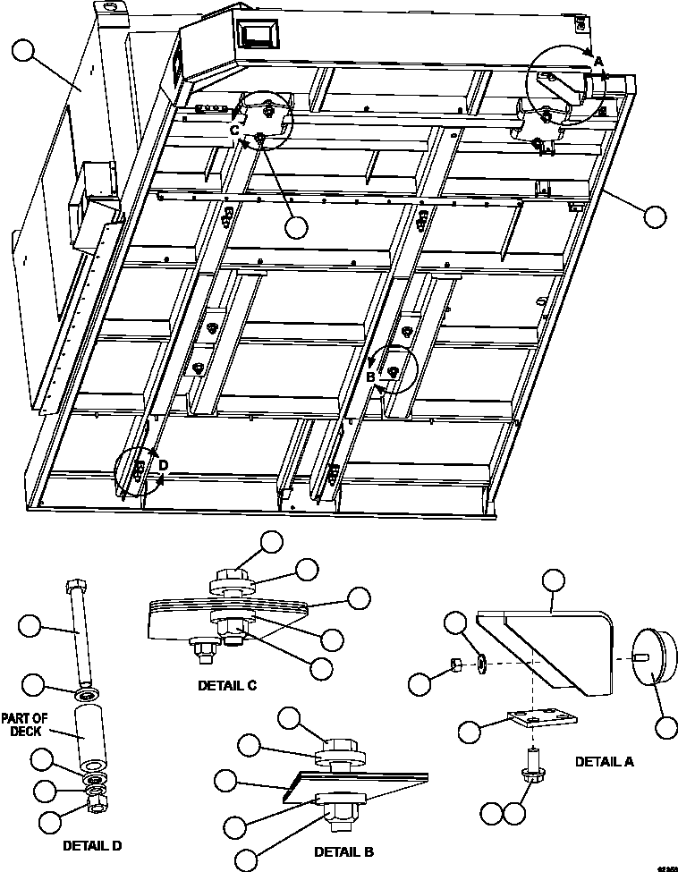 Komatsu parts book diagram for AFE59-FY 930E-4 S/N A31856 - A31859  JWANENG: RH DECK & RETARDING GRID INSTALLATION