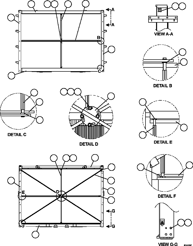 Komatsu parts book diagram for AFE59-FY 930E-4 S/N A31856 - A31859  JWANENG: LOW & HIGH TEMPERATURE CORES