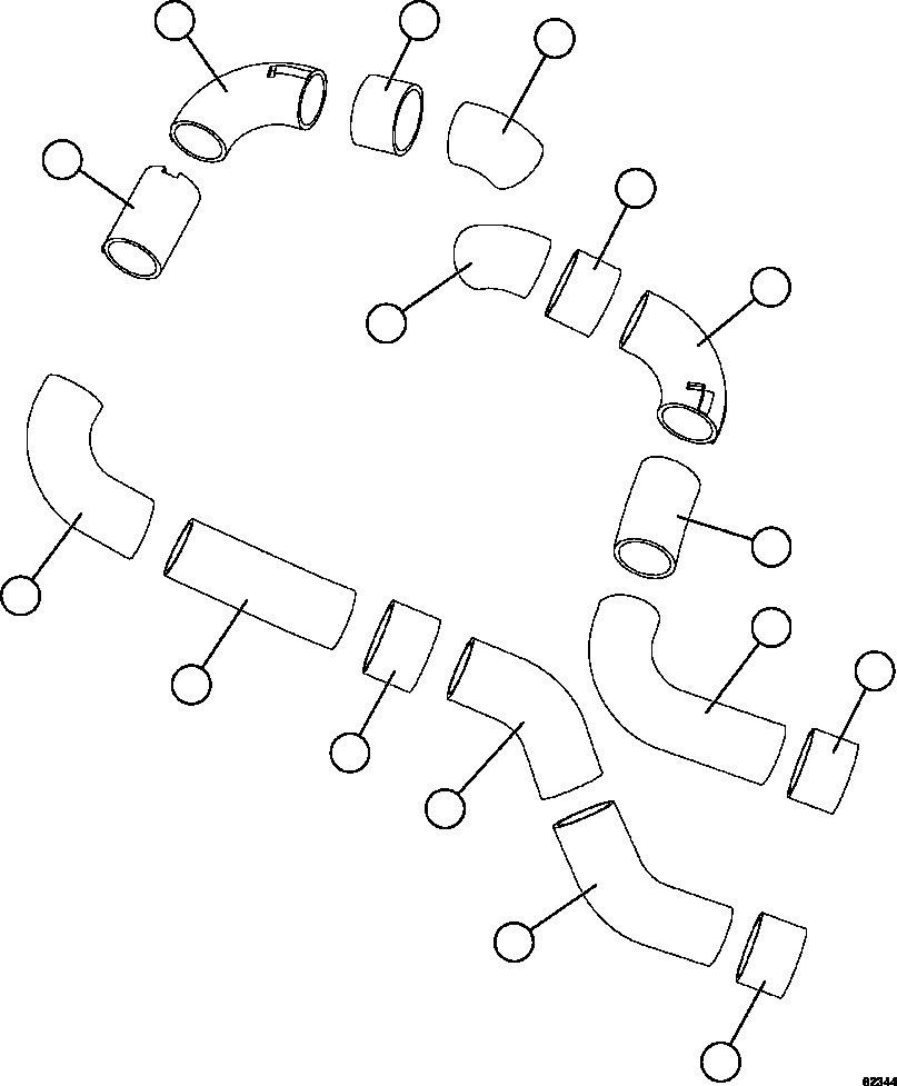 Komatsu parts book diagram for AFE59-FY 930E-4 S/N A31856 - A31859  JWANENG: EXHAUST BLANKETS - DECK MOUNTED
