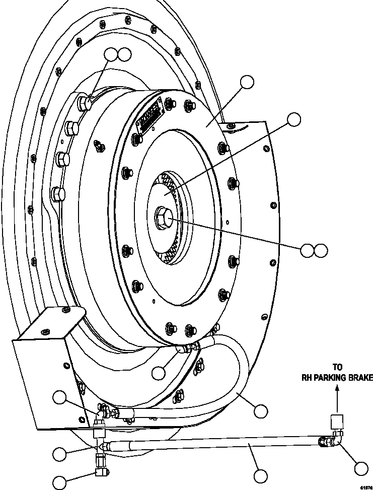 Komatsu parts book diagram for AFE59-FY 930E-4 S/N A31856 - A31859  JWANENG: PARKING BRAKE INSTALLATION