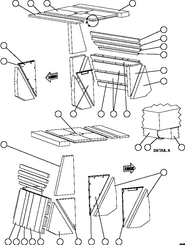 Komatsu parts book diagram for AFE59-FY 930E-4 S/N A31856 - A31859  JWANENG: CAB INSULATION
