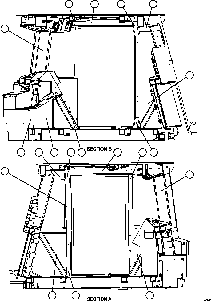 Komatsu parts book diagram for AFE59-FY 930E-4 S/N A31856 - A31859  JWANENG: CAB CARPET   2/2