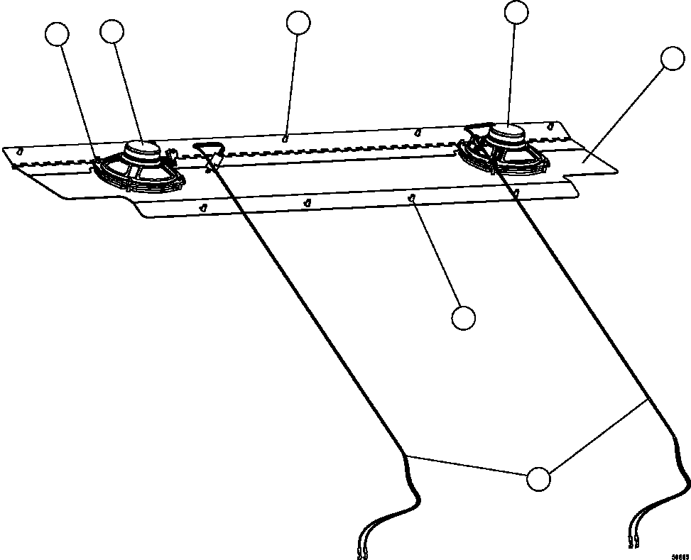 Komatsu parts book diagram for AFE59-FY 930E-4 S/N A31856 - A31859  JWANENG: REAR SPEAKER INSTALLATION