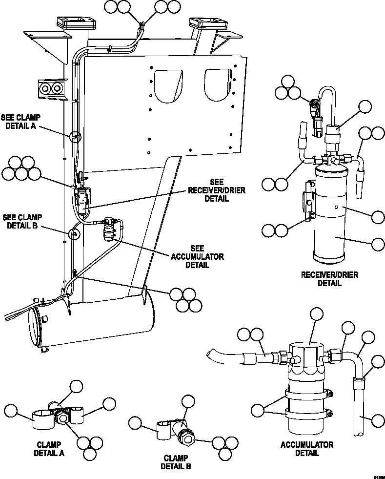 Komatsu parts book diagram for AFE59-FY 930E-4 S/N A31856 - A31859  JWANENG: AIR CONDITIONING PIPING