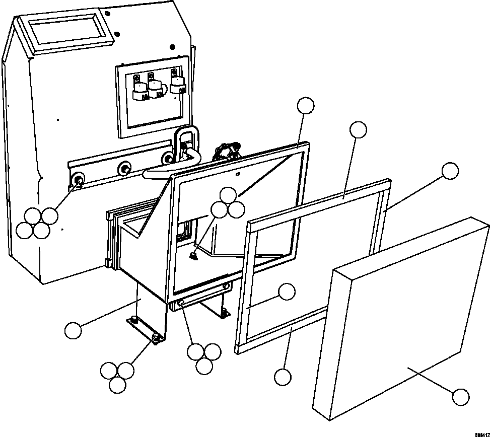 Komatsu parts book diagram for AFE59-FY 930E-4 S/N A31856 - A31859  JWANENG: HVAC INSTALLATION   1/2