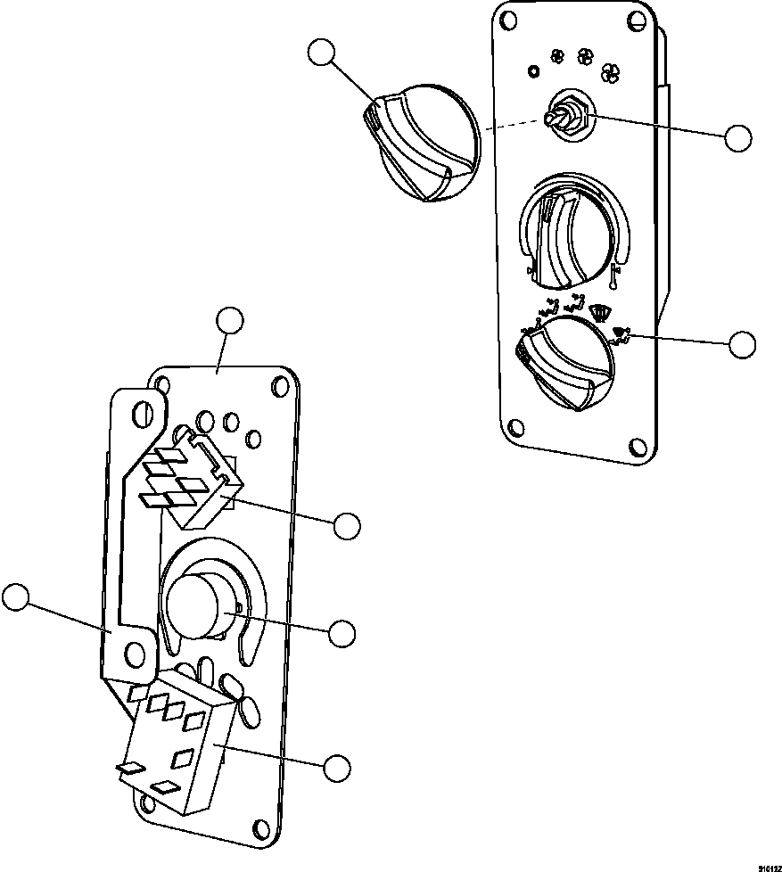 Komatsu parts book diagram for AFE59-FY 930E-4 S/N A31856 - A31859  JWANENG: CONTROL PANEL SWITCH        EL5676