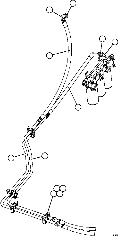 Komatsu parts book diagram for AFE59-FY 930E-4 S/N A31856 - A31859  JWANENG: FUEL SYSTEM PIPING   2/3