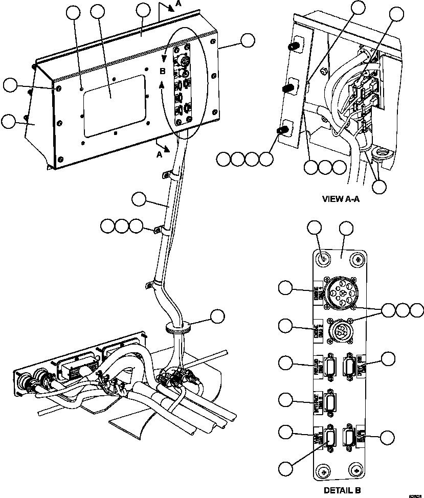 Komatsu parts book diagram for AFE59-FY 930E-4 S/N A31856 - A31859  JWANENG: DID PANEL INSTALLATION