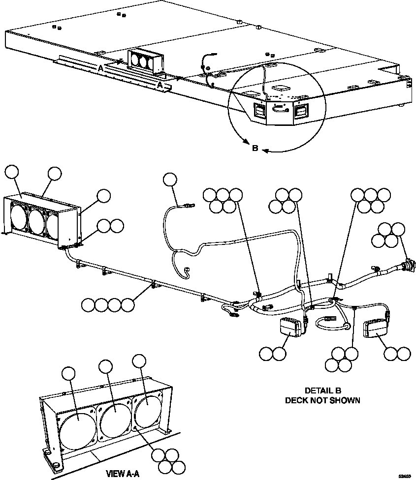 Komatsu parts book diagram for AFE59-FY 930E-4 S/N A31856 - A31859  JWANENG: RH DECK WIRING & LIGHTS