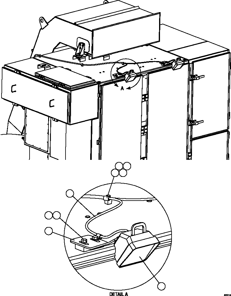 Komatsu parts book diagram for AFE59-FY 930E-4 S/N A31856 - A31859  JWANENG: CONTROL CABINET SERVICE LIGHTS