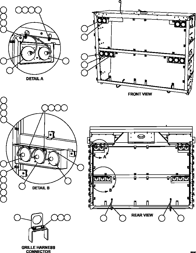 Komatsu parts book diagram for AFE59-FY 930E-4 S/N A31856 - A31859  JWANENG: HEADLIGHT / FOG LIGHT
