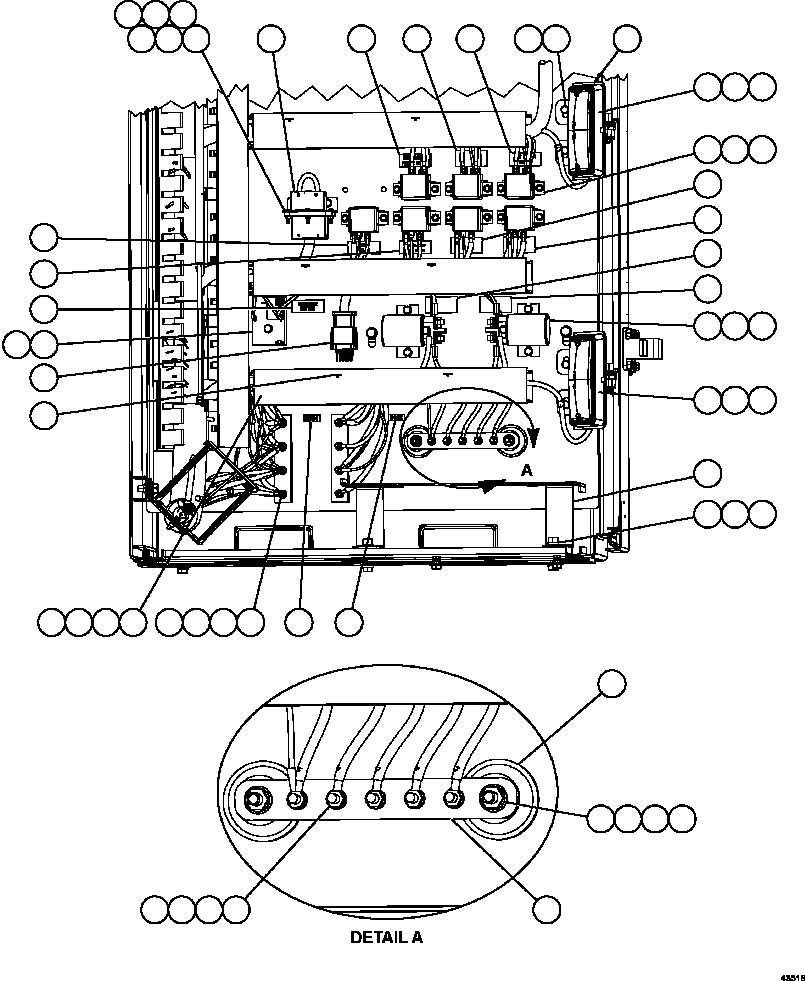 Komatsu parts book diagram for AFE59-FY 930E-4 S/N A31856 - A31859  JWANENG: AUXILIARY CONTROL CABINET COMPONENTS - RH WALL 2/2