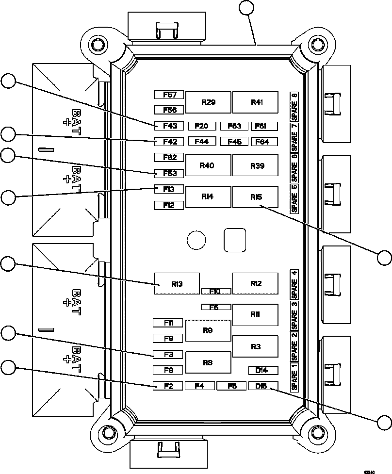 Komatsu parts book diagram for AFE59-FY 930E-4 S/N A31856 - A31859  JWANENG: VEHICLE ELECTRICAL CENTER (VEC-89)    58E-06-02070