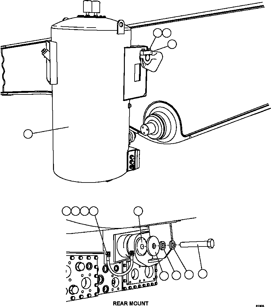 Komatsu parts book diagram for AFE59-FY 930E-4 S/N A31856 - A31859  JWANENG: HYDRAULIC TANK INSTALLATION
