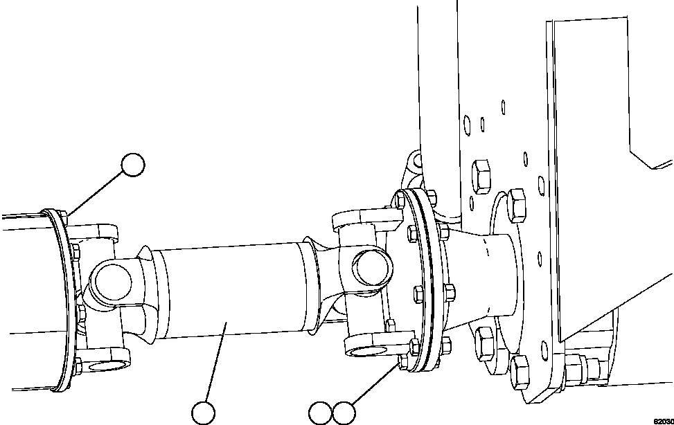 Komatsu parts book diagram for AFE59-FY 930E-4 S/N A31856 - A31859  JWANENG: DRIVESHAFT INSTALLATION