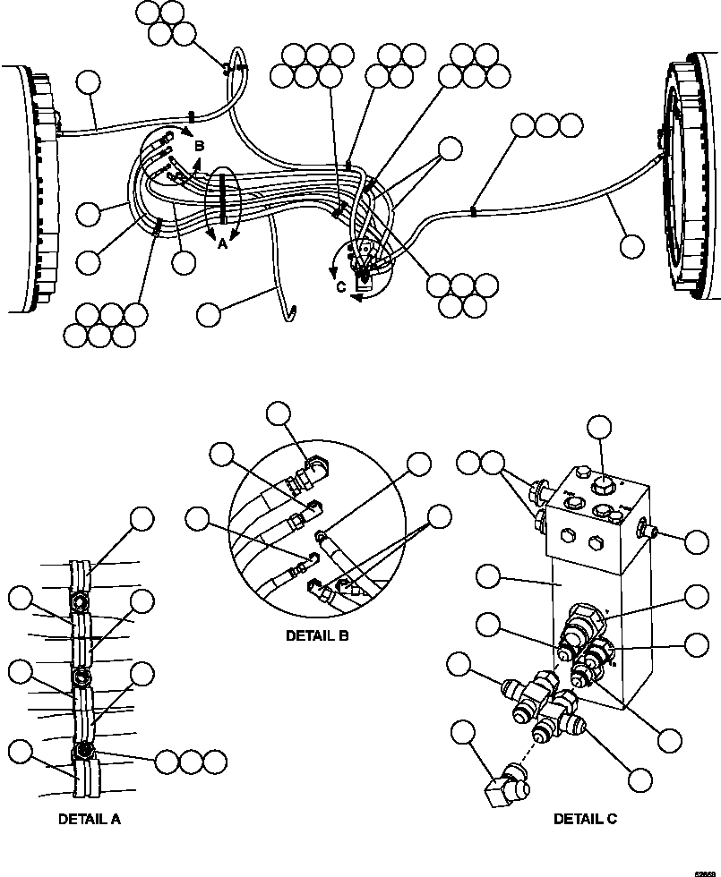 Komatsu parts book diagram for AFE59-FY 930E-4 S/N A31856 - A31859  JWANENG: BRAKE APPLY PIPING    4/4