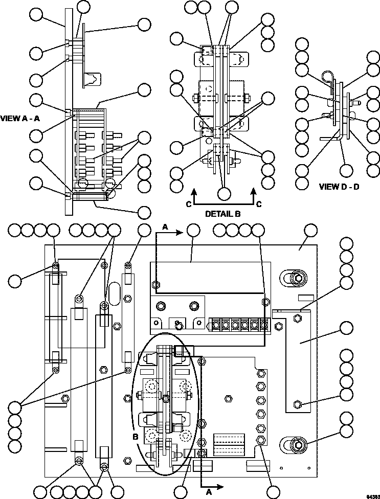 Komatsu parts book diagram for AFE59-FY 930E-4 S/N A31856 - A31859  JWANENG: AFSE PANEL COVER ASSEMBLY   1/2   58B-43-00480